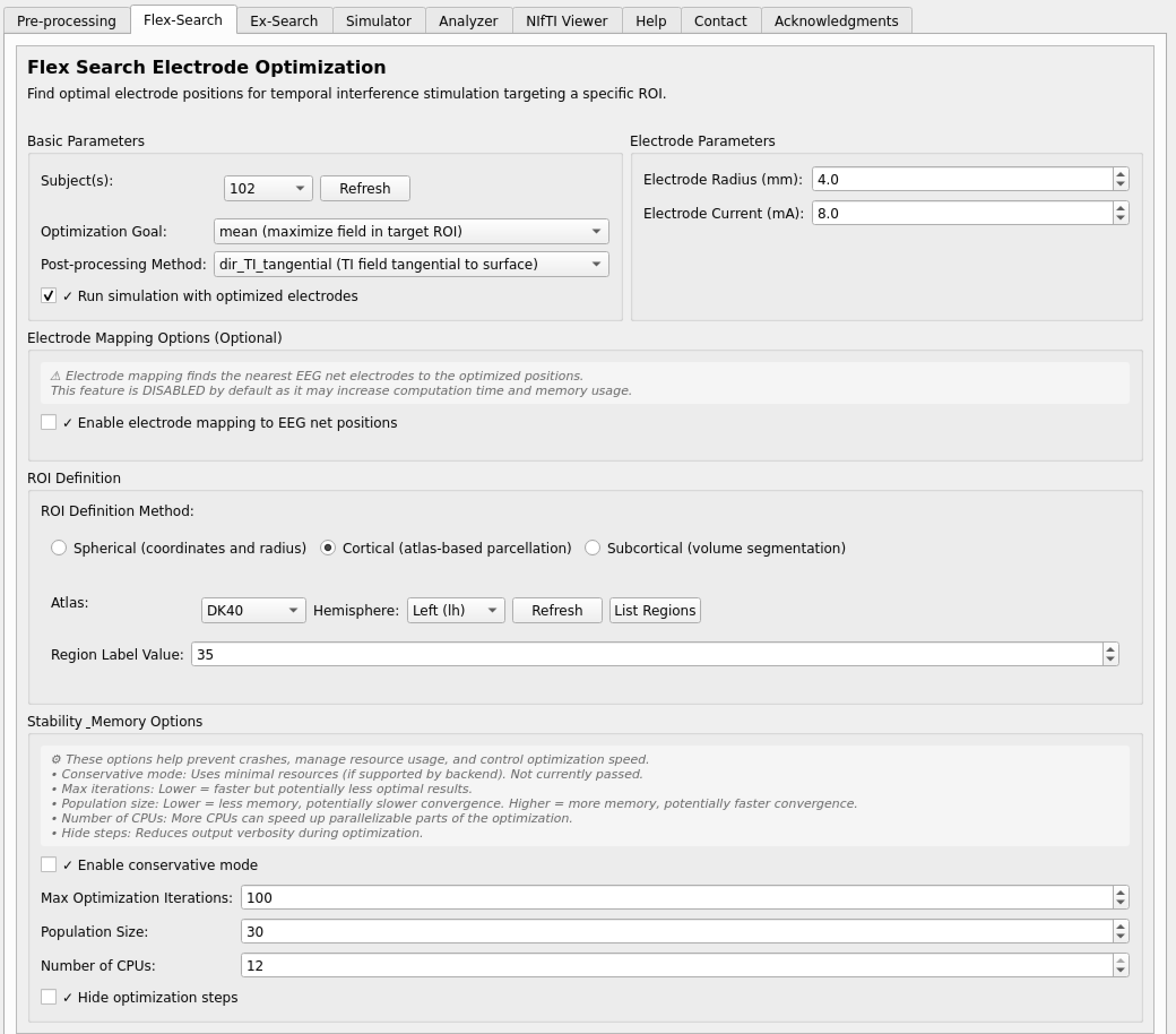 Flex Search Interface